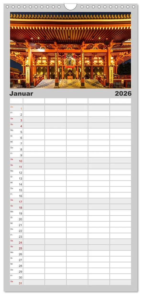 Bild: 9783516492293 | Familienplaner 2026 - JAPAN Reise durch Zeit und Schönheit mit 5...