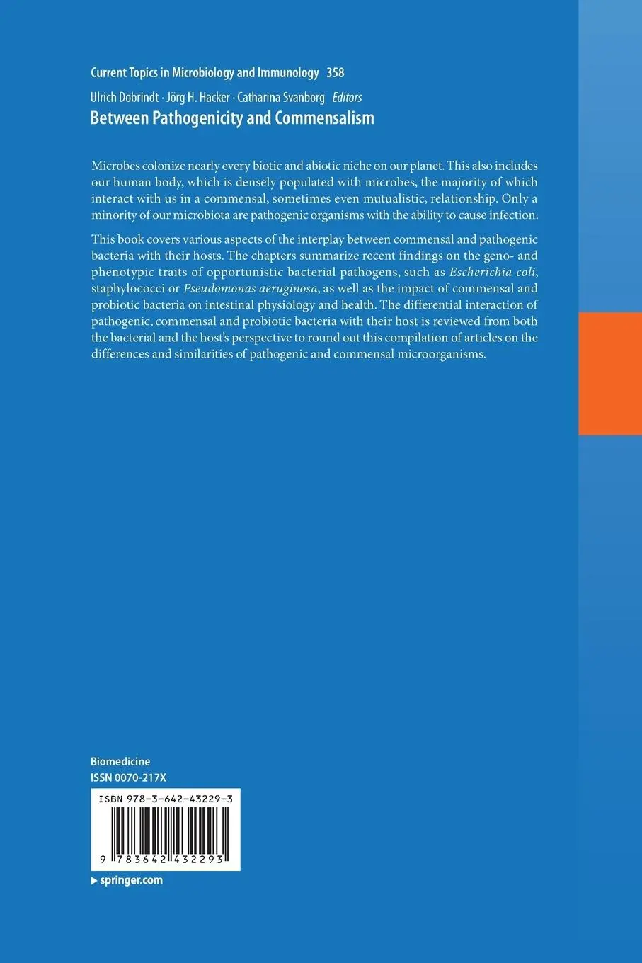 Rückseite: 9783642432293 | Between Pathogenicity and Commensalism | Ulrich Dobrindt (u. a.)