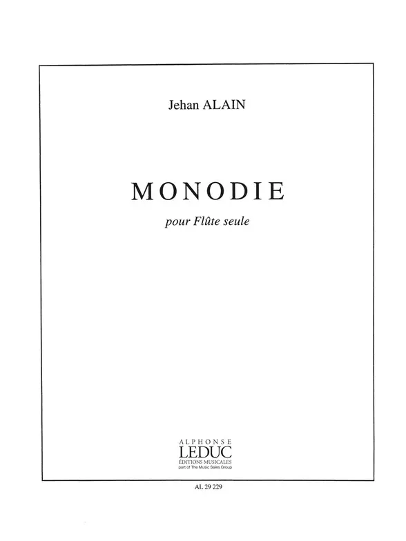 Cover: 9790046292293 | Monodie | Alain | Buch | Alphonse Leduc | EAN 9790046292293
