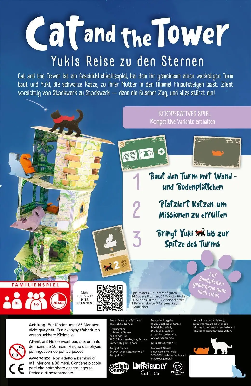 Rückseite: 4014489142393 | Cat and the Tower | Yukis Reise zu den Sternen | Masakazu Takizawa