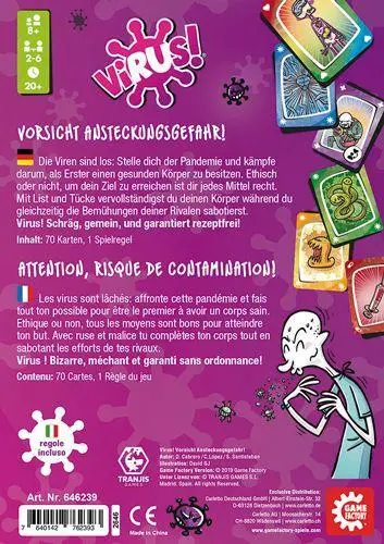 Bild: 7640142762393 | Virus! | Game Factory | Spiel | 70 Karten | 646239 | Deutsch | 2019