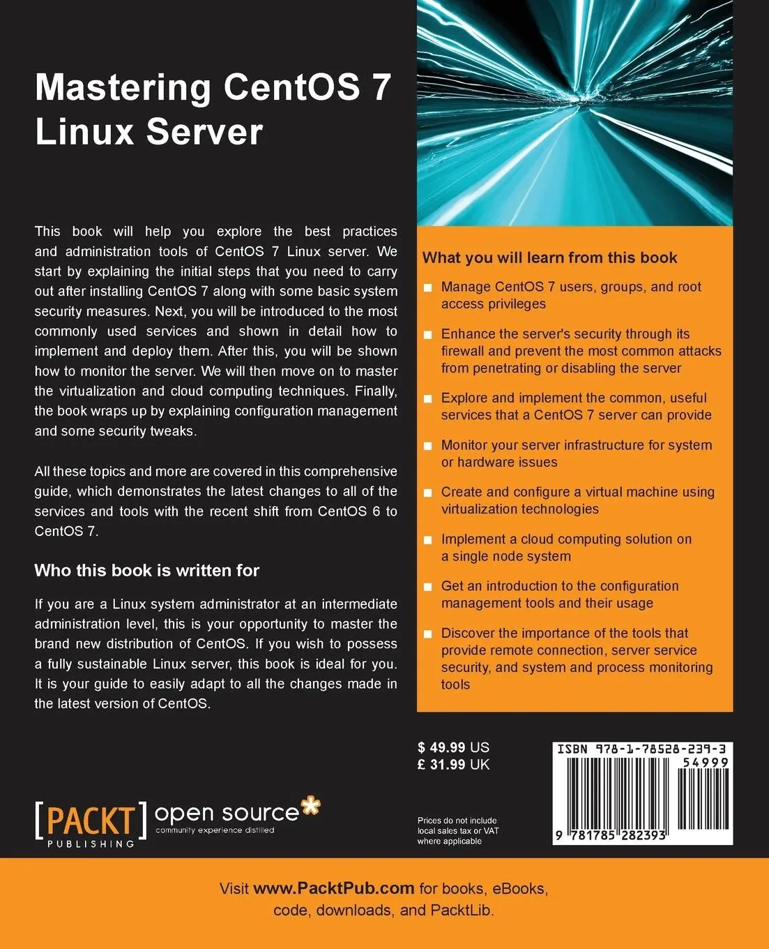 Rückseite: 9781785282393 | Mastering CentOS 7 Linux Server | Mohamed Alibi (u. a.) | Taschenbuch