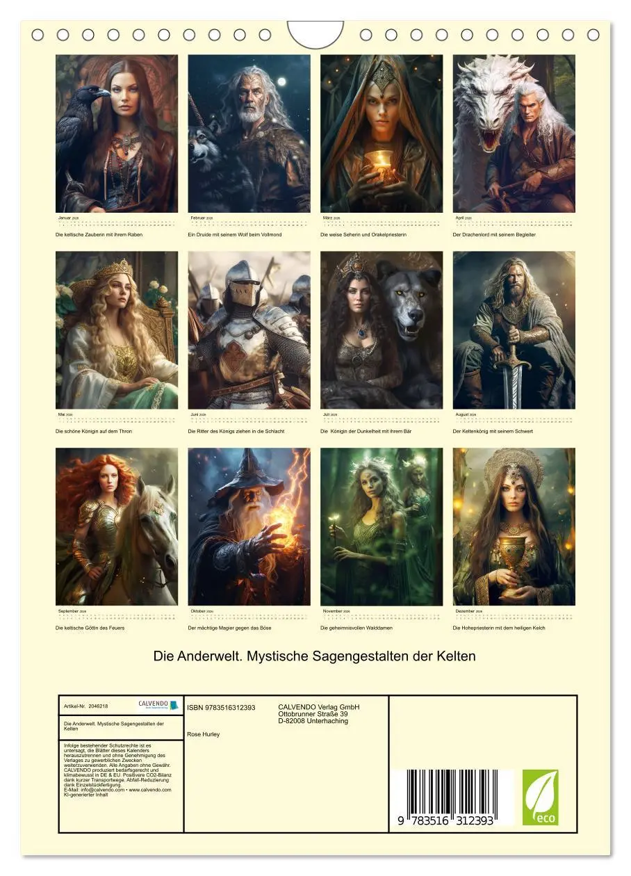 Bild: 9783516312393 | Die Anderwelt. Mystische Sagengestalten der Kelten (Wandkalender...