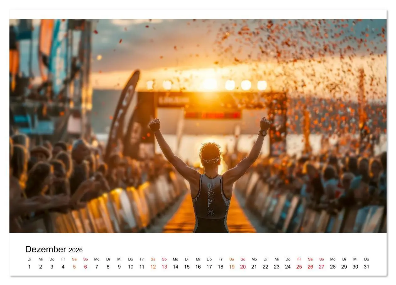 Bild: 9783516622393 | Triathlon - Grenzen verschieben (Wandkalender 2026 DIN A2 quer),...