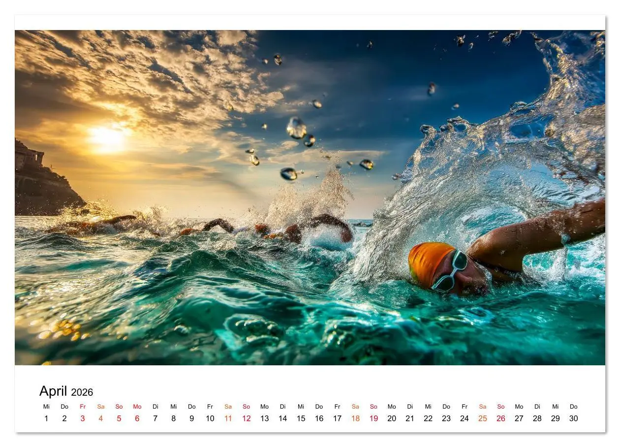 Bild: 9783516622393 | Triathlon - Grenzen verschieben (Wandkalender 2026 DIN A2 quer),...