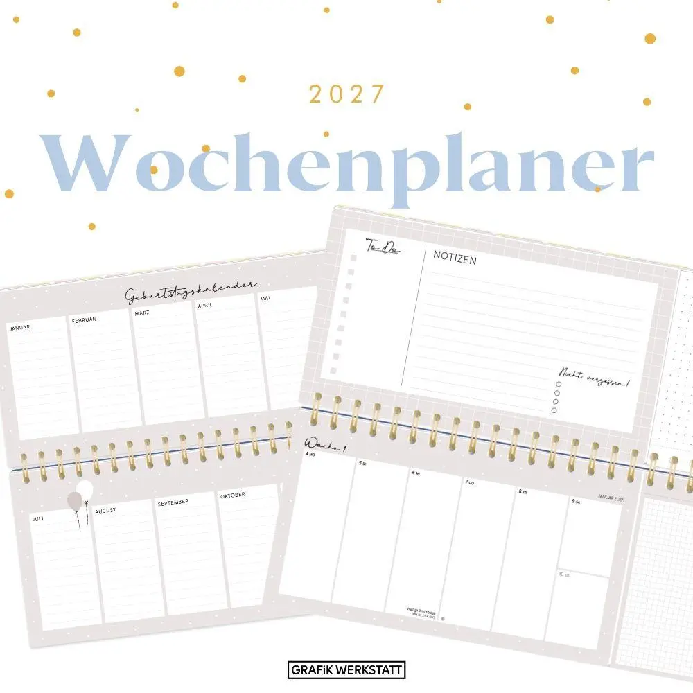 Bild: 9783986362393 | Wochenplaner 2027 Mein Jahr 2027 (mit Kalendarium) | Original | 57 S.