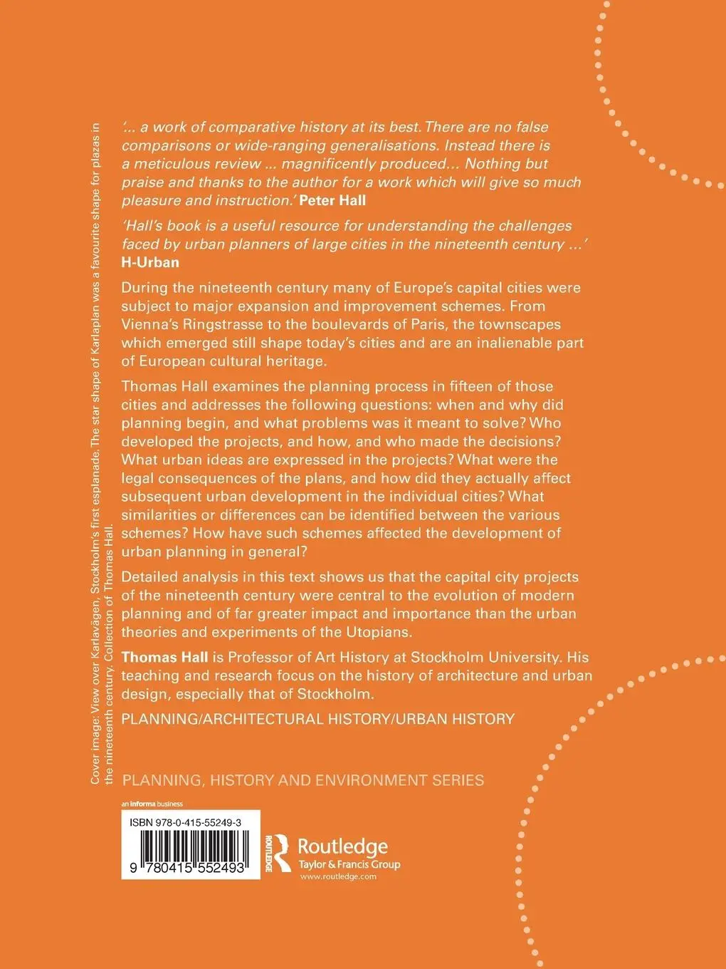 Rückseite: 9780415552493 | Planning Europe's Capital Cities | Thomas Hall | Taschenbuch | 2009