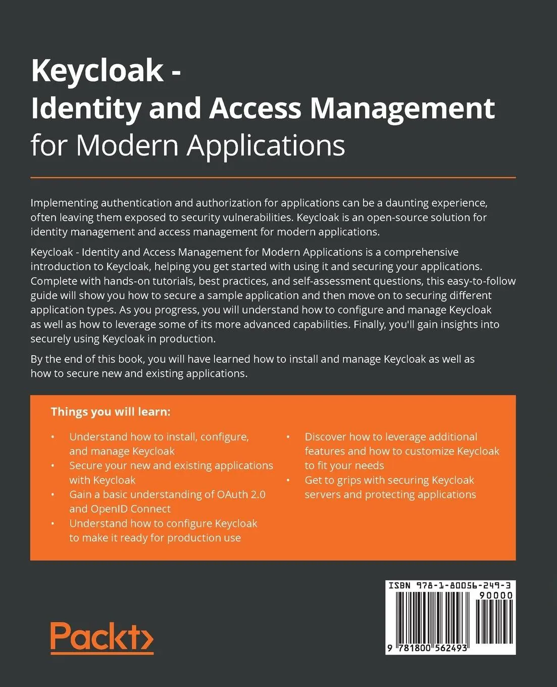 Rückseite: 9781800562493 | Keycloak - Identity and Access Management for Modern Applications