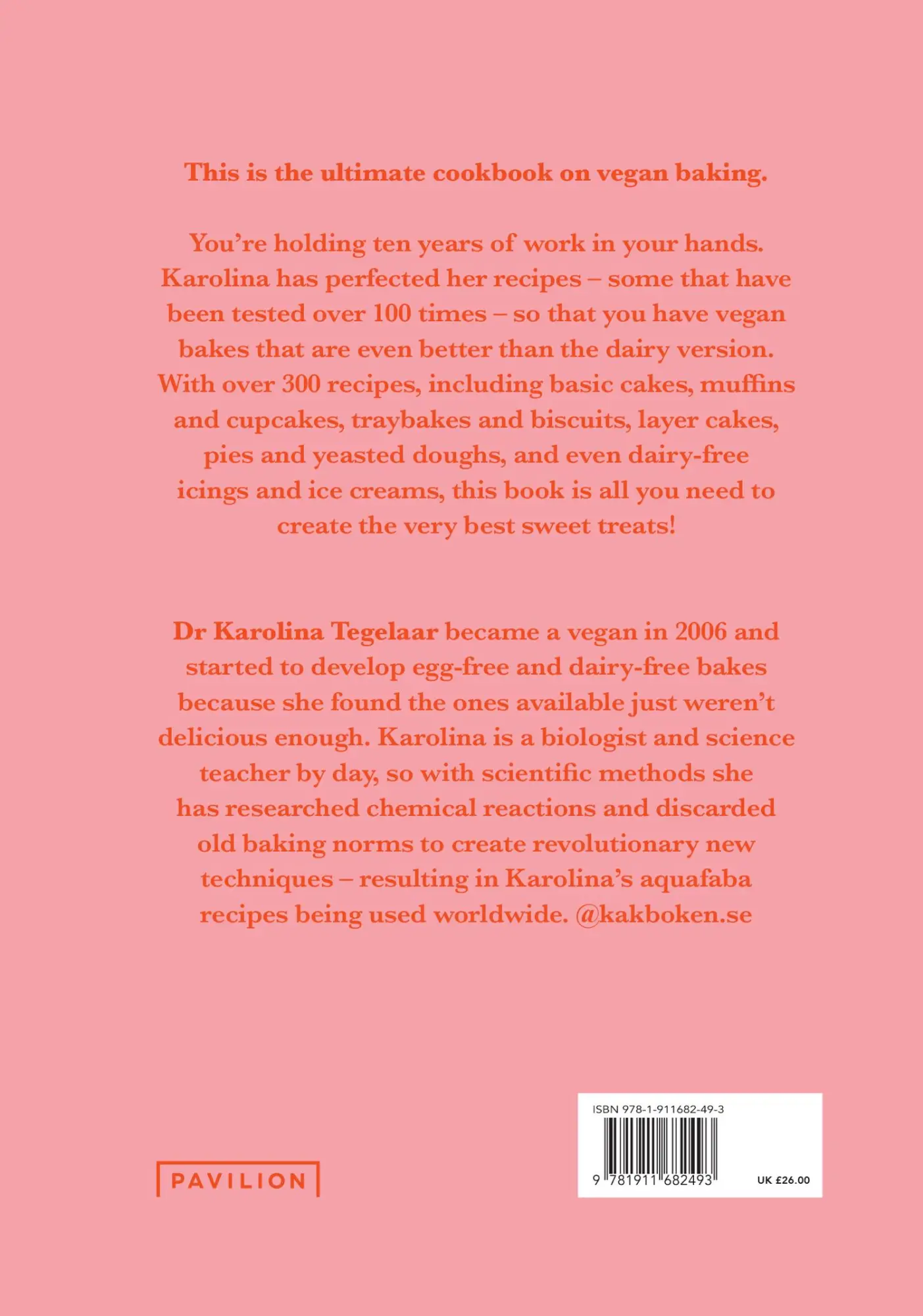Rückseite: 9781911682493 | The Vegan Baking Bible | Karolina Tegelaar | Buch | Gebunden | 2022