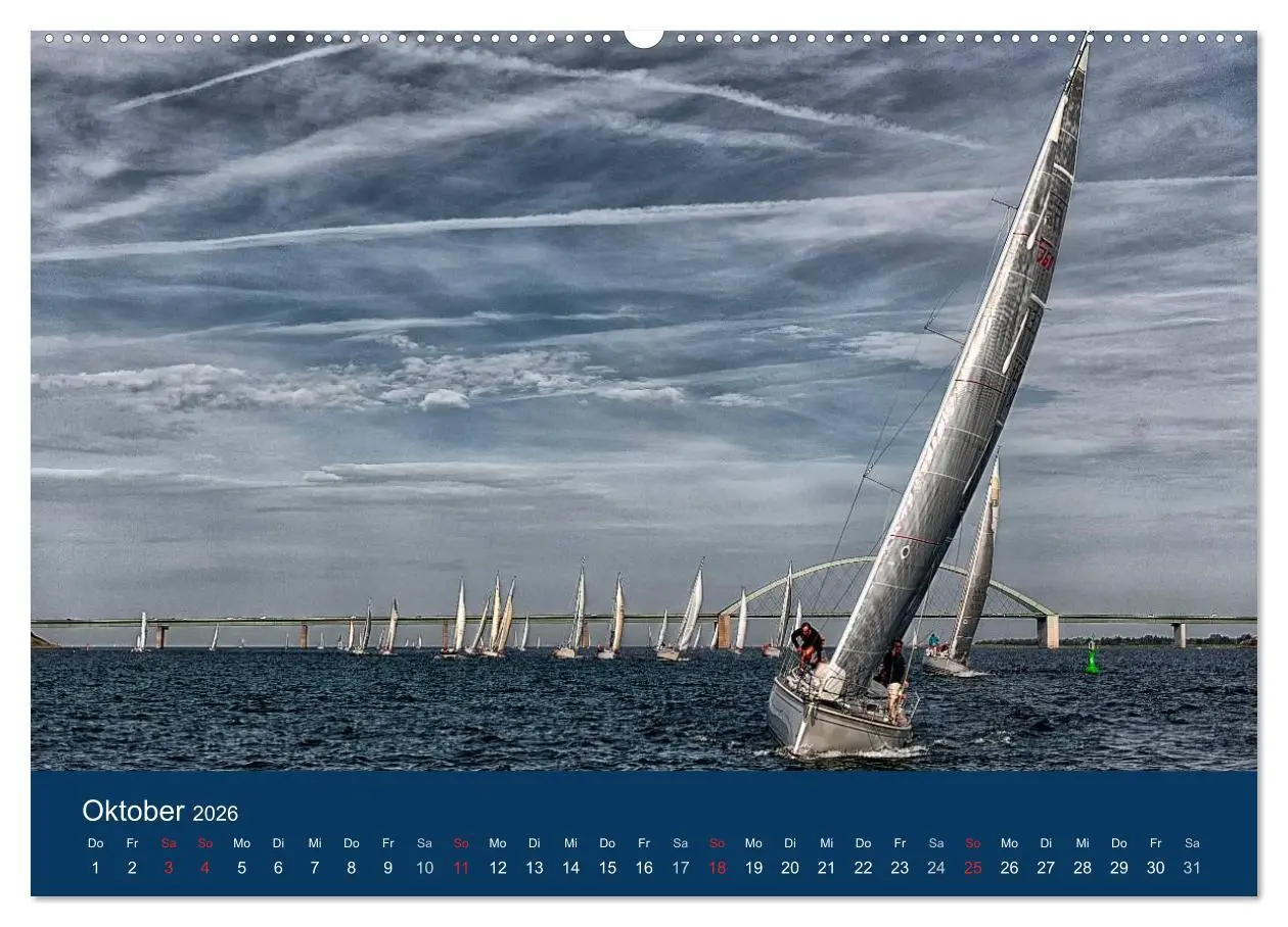 Bild: 9783516232493 | Segelregatta (Wandkalender 2026 DIN A2 quer), CALVENDO Monatskalender