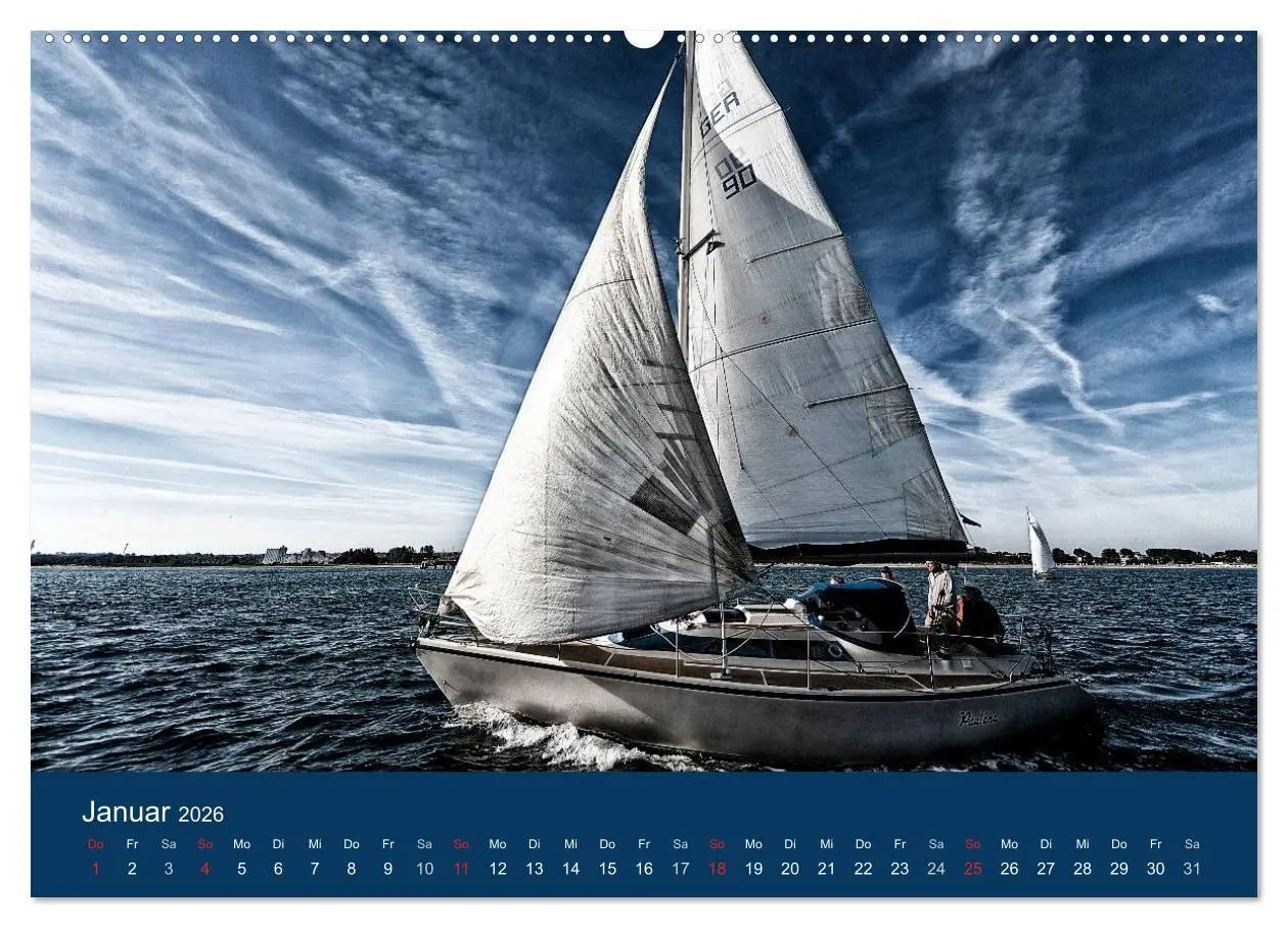 Bild: 9783516232493 | Segelregatta (Wandkalender 2026 DIN A2 quer), CALVENDO Monatskalender