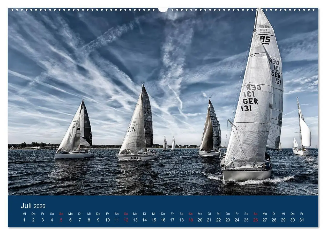 Bild: 9783516232493 | Segelregatta (Wandkalender 2026 DIN A2 quer), CALVENDO Monatskalender
