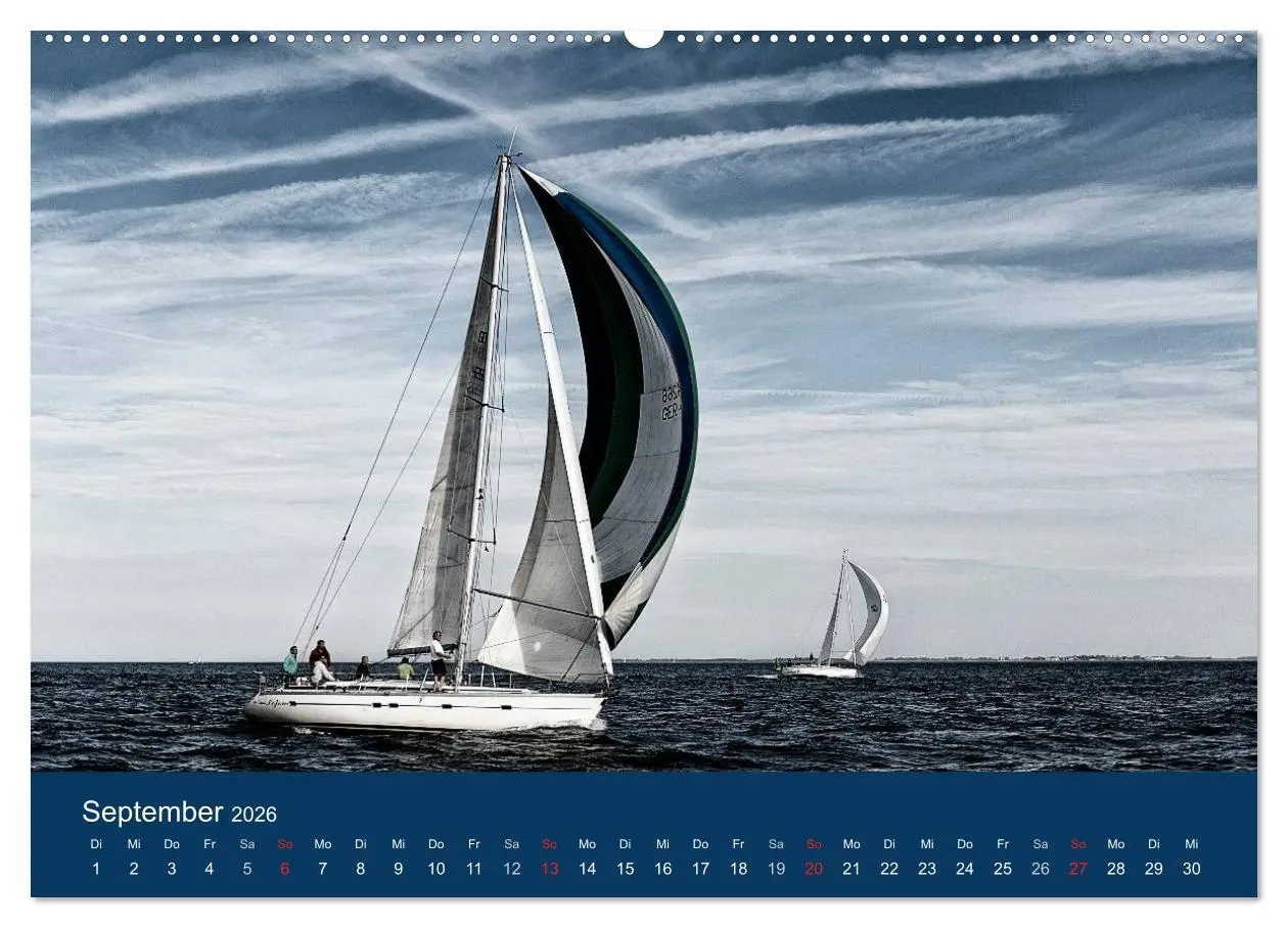 Bild: 9783516232493 | Segelregatta (Wandkalender 2026 DIN A2 quer), CALVENDO Monatskalender