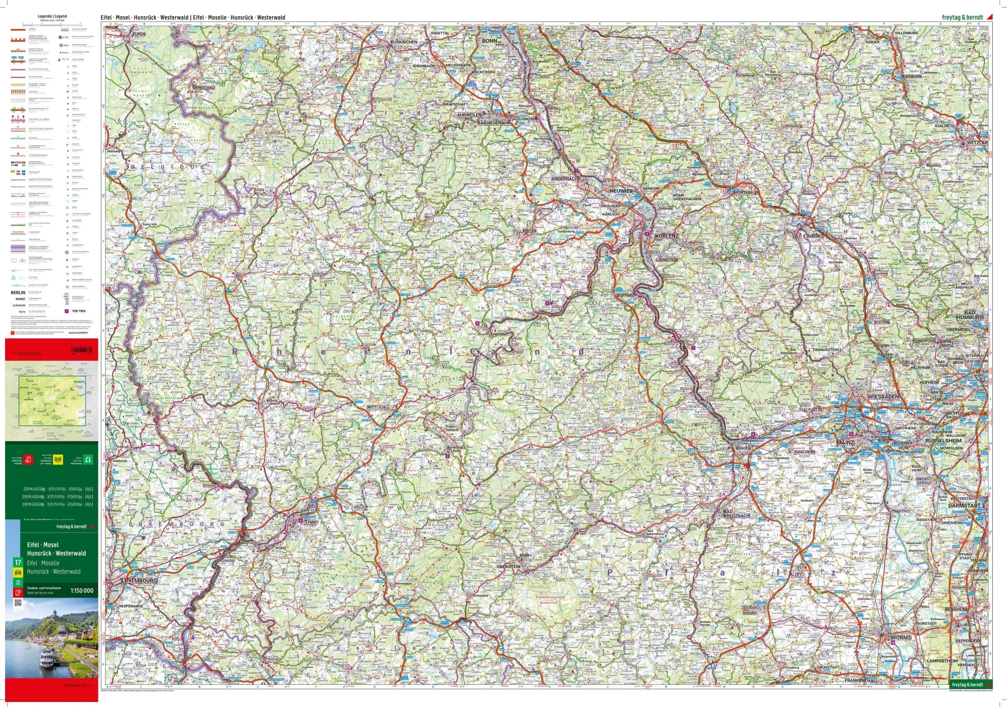 Bild: 9783707922493 | freytag &amp; berndt Straßenkarte Eifel - Mosel - Hunsrück - Westerwald...