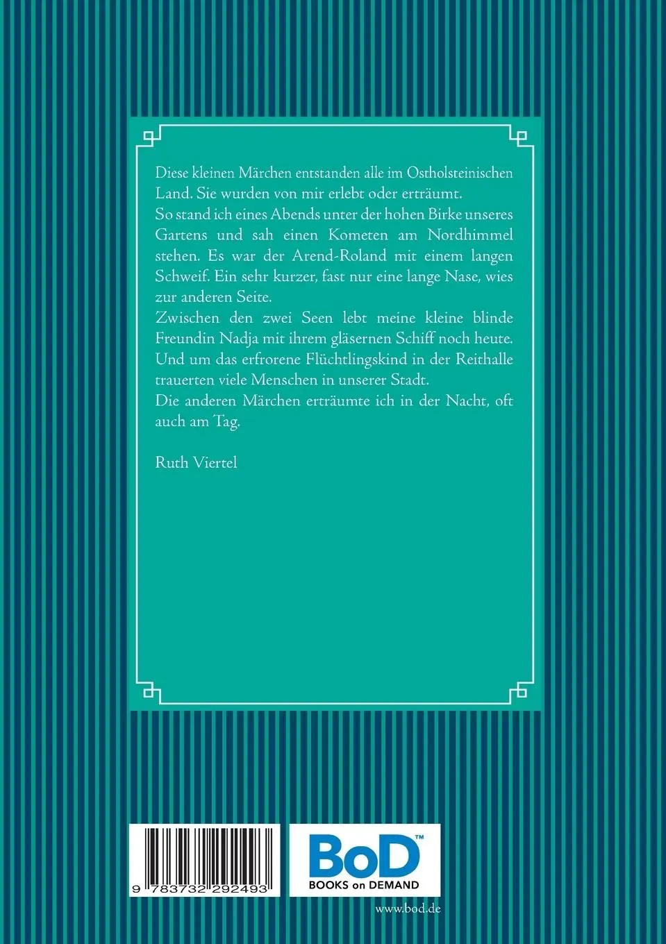 Rückseite: 9783732292493 | Märchen | aus Holstein | Ruth Viertel | Taschenbuch | 152 S. | Deutsch