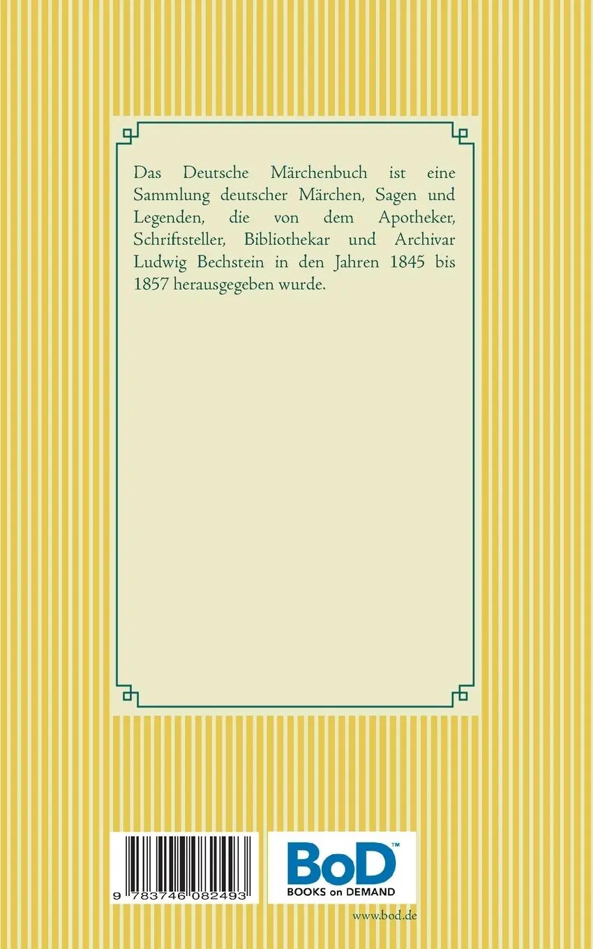 Rückseite: 9783746082493 | Deutsches Märchenbuch | Ludwig Bechstein | Taschenbuch | 288 S. | 2018