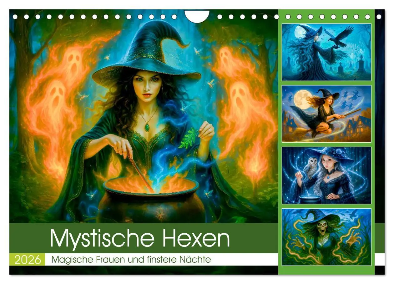 Cover: 9783516602593 | Mystische Hexen - Magische Frauen und finstere Nächte (Wandkalender...