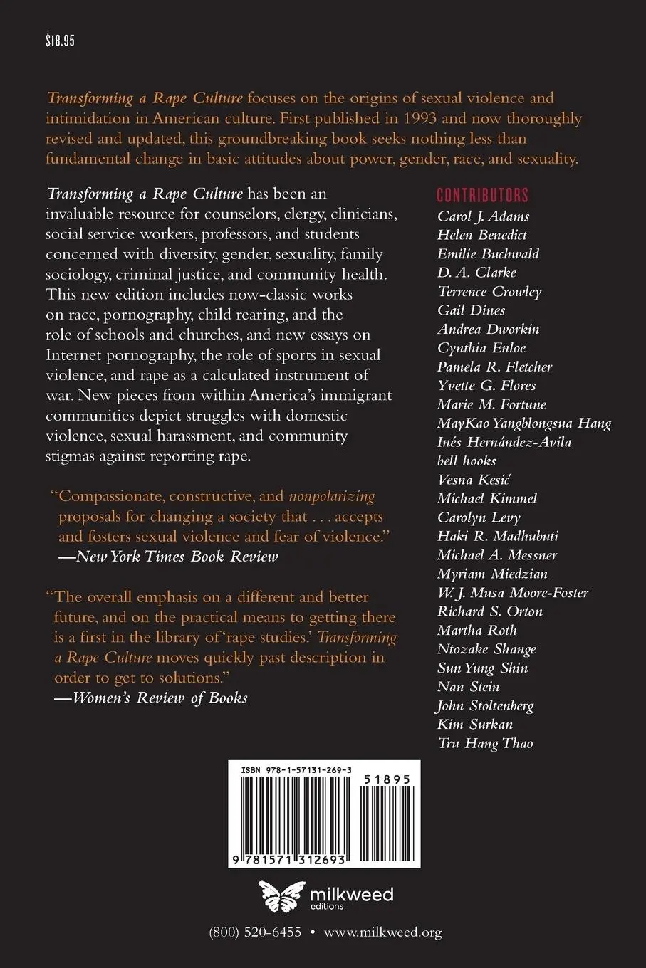 Rückseite: 9781571312693 | Transforming a Rape Culture | Emilie Buchwald (u. a.) | Taschenbuch