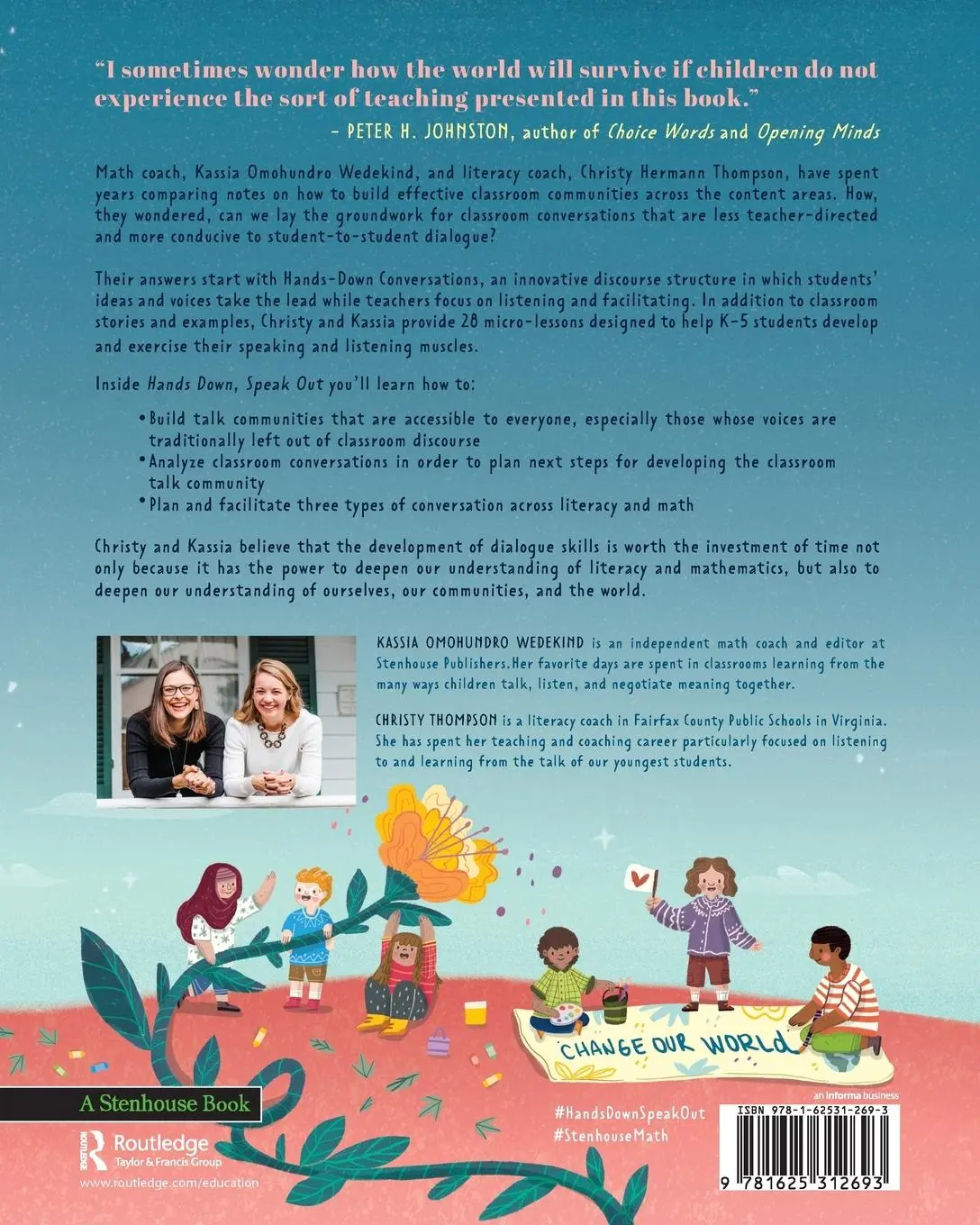 Rückseite: 9781625312693 | Hands Down, Speak Out | Listening and Talking Across Literacy and Math