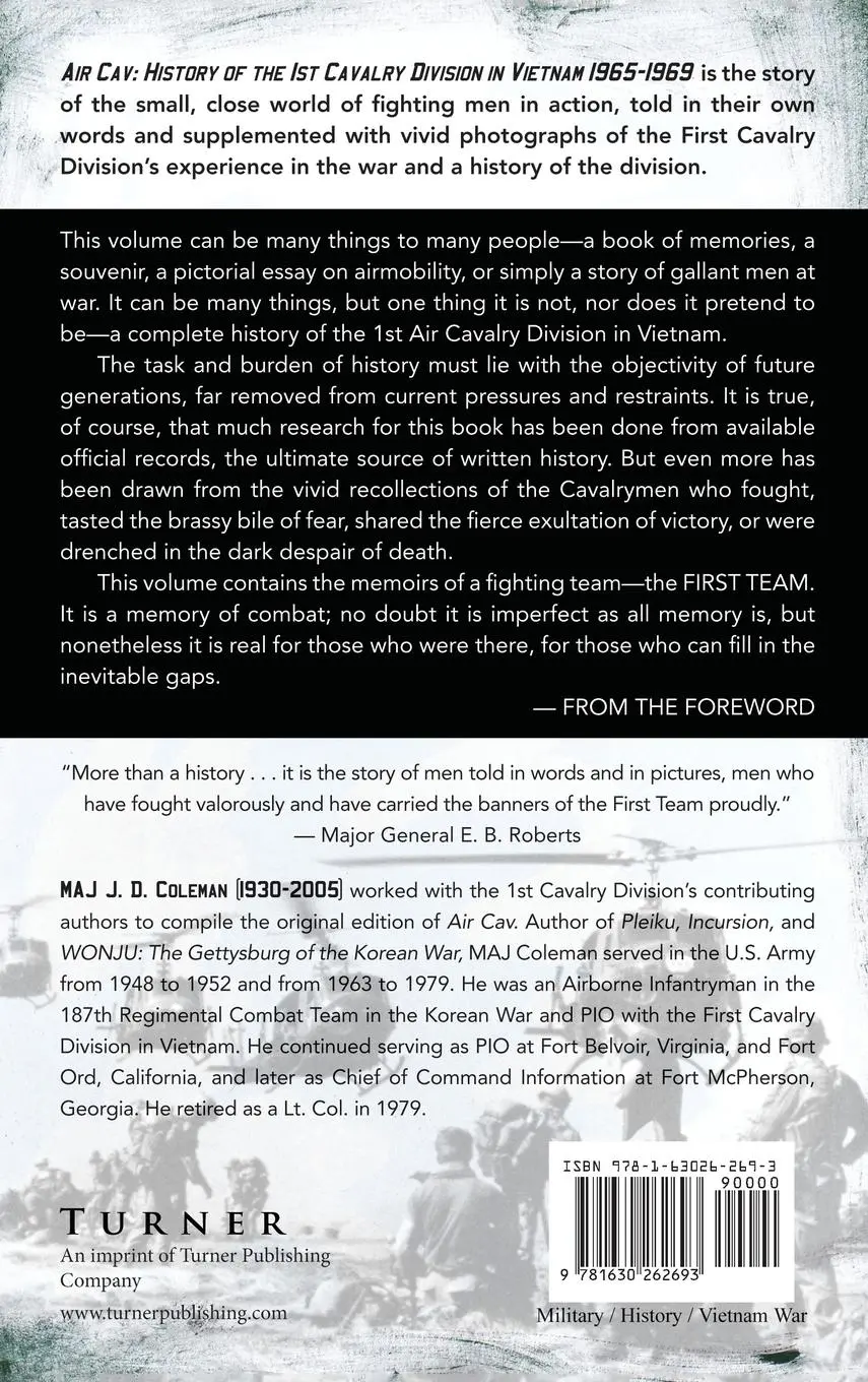 Rückseite: 9781630262693 | Air Cav | History of the 1st Cavalry Division in Vietnam 1965-1969