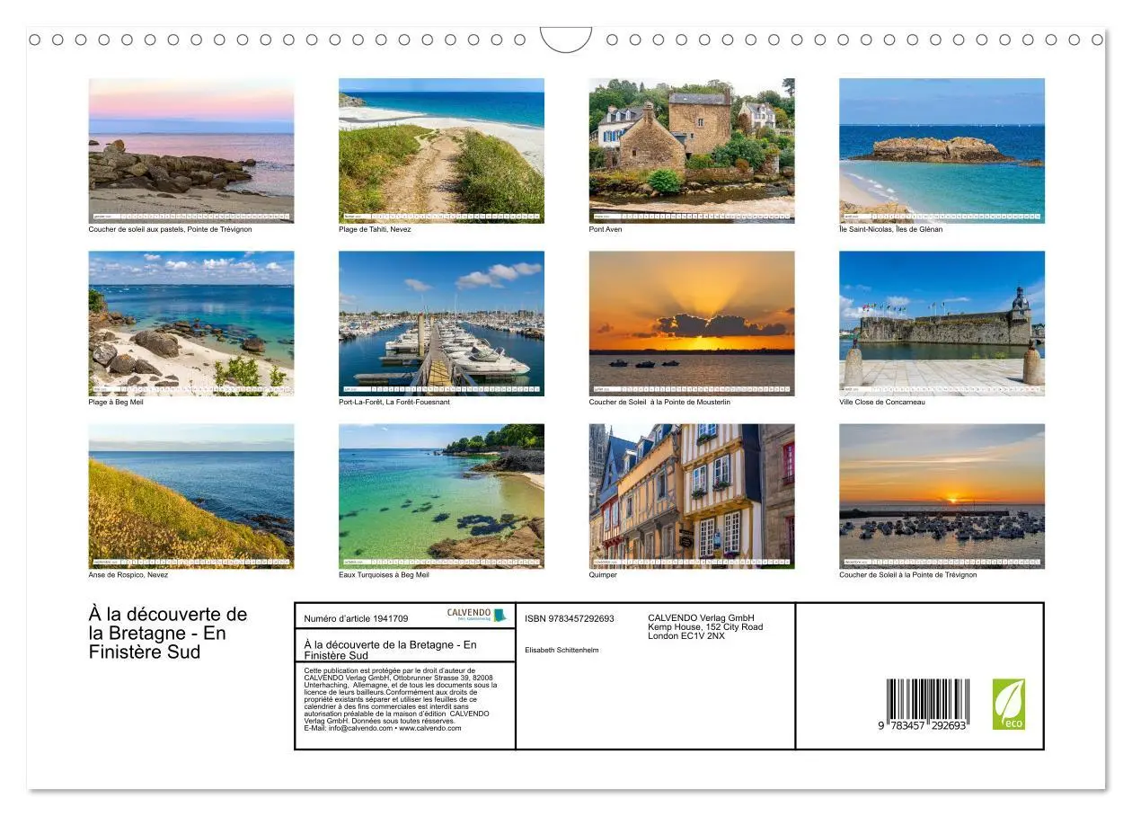 Bild: 9783457292693 | À la découverte de la Bretagne - En Finistère Sud (Calendrier mural...