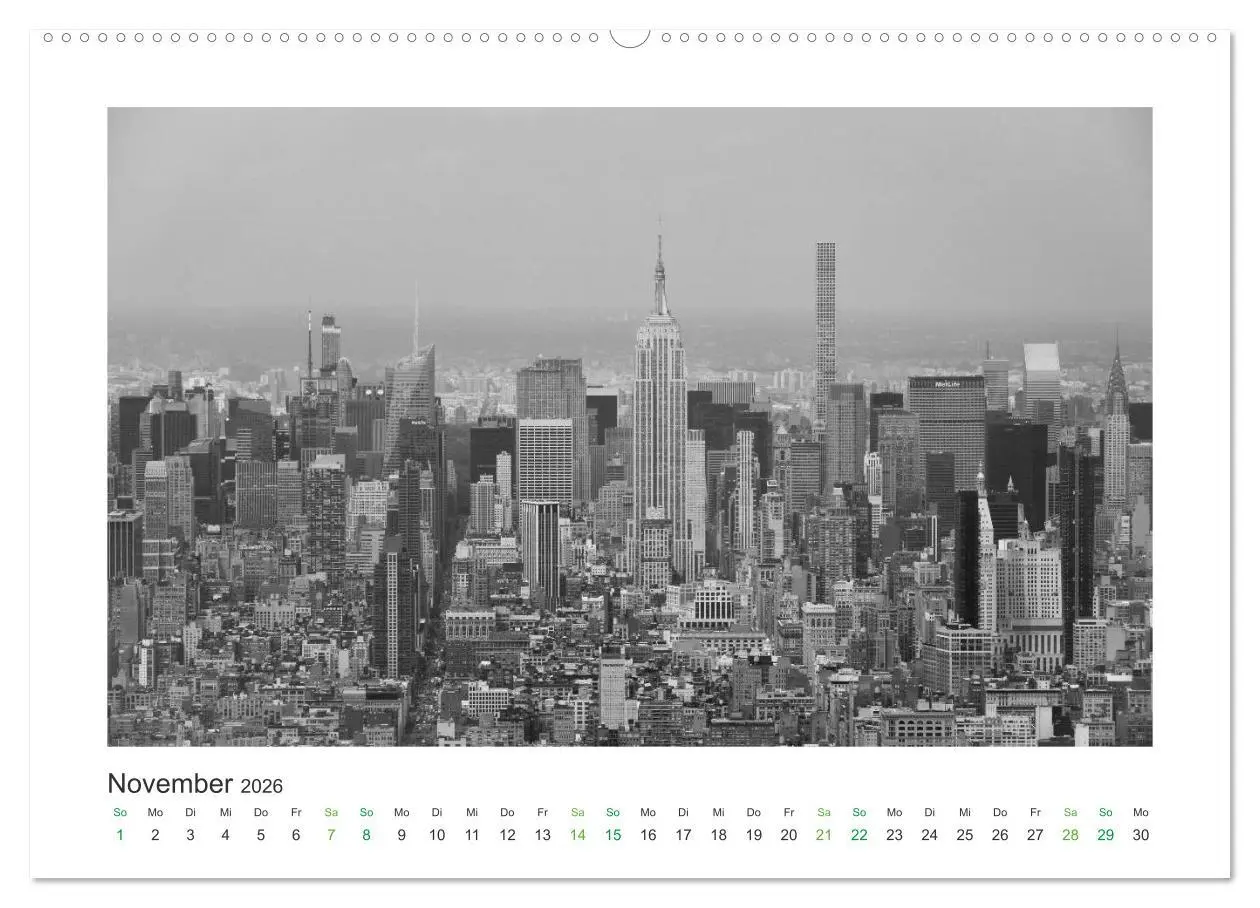 Bild: 9783457742693 | New York in schwarz weiss (hochwertiger Premium Wandkalender 2026...