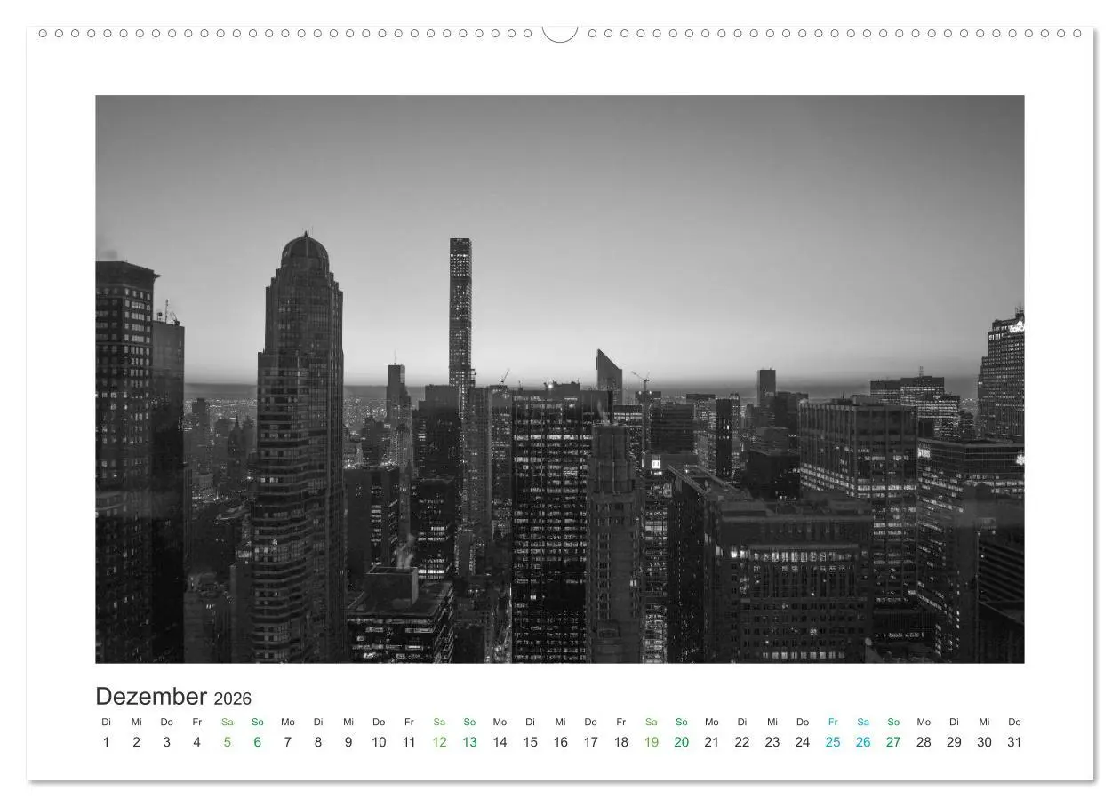 Bild: 9783457742693 | New York in schwarz weiss (hochwertiger Premium Wandkalender 2026...