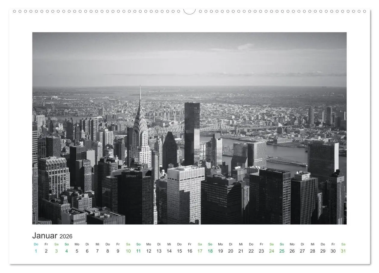 Bild: 9783457742693 | New York in schwarz weiss (hochwertiger Premium Wandkalender 2026...