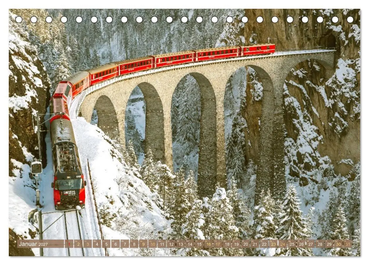 Bild: 9783516902693 | Im Zug durch Schweizer Berge (Tischkalender 2027 DIN A5 quer),...