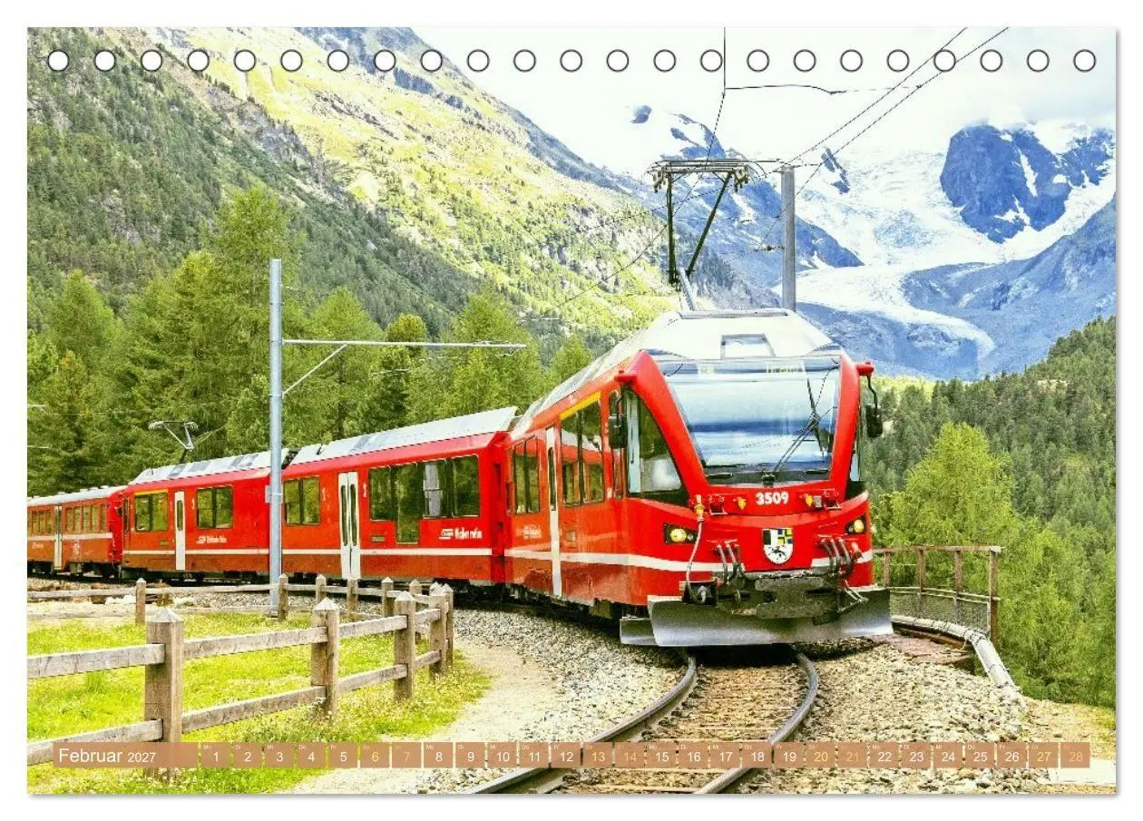 Bild: 9783516902693 | Im Zug durch Schweizer Berge (Tischkalender 2027 DIN A5 quer),...