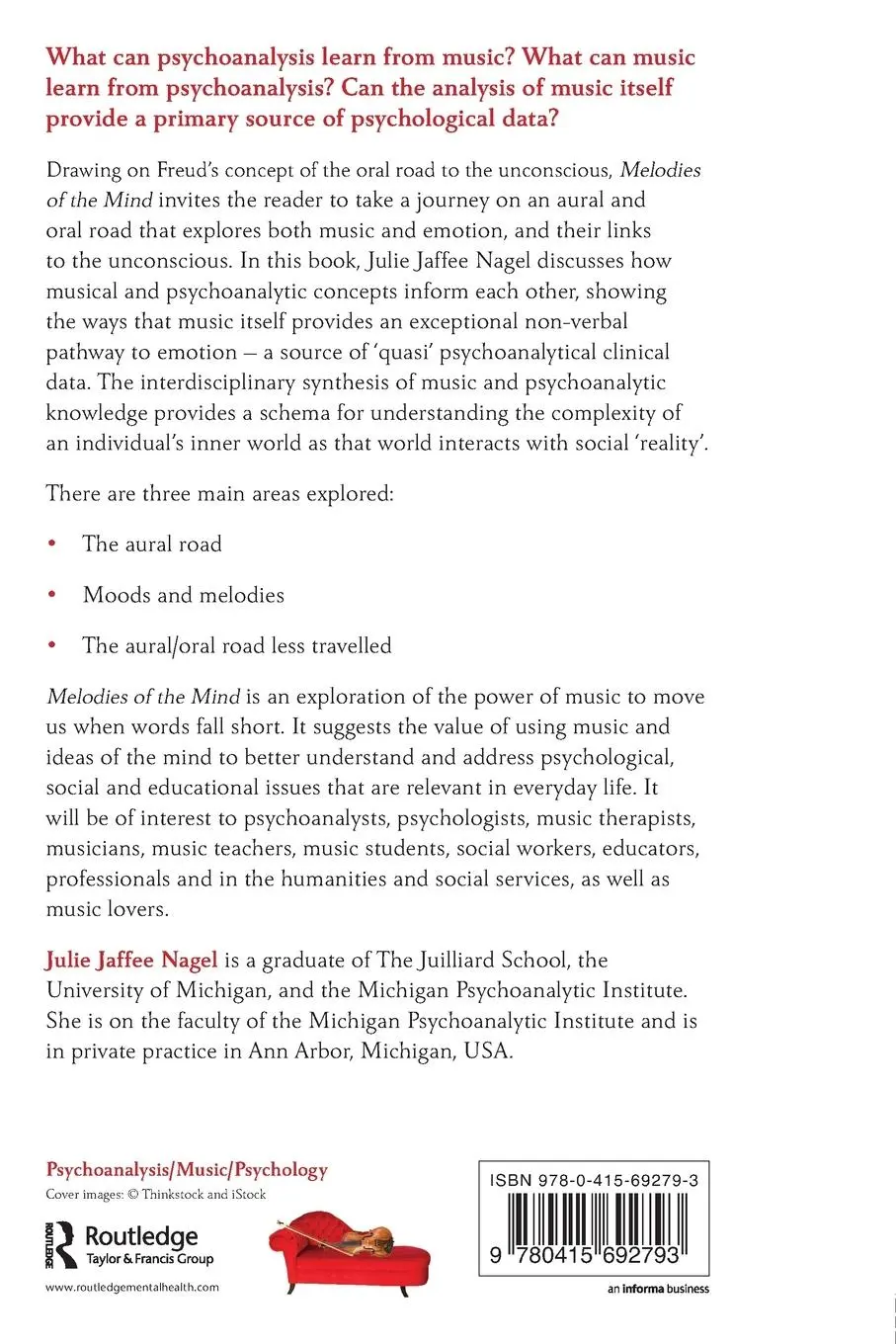 Rückseite: 9780415692793 | Melodies of the Mind | Connections between psychoanalysis and music