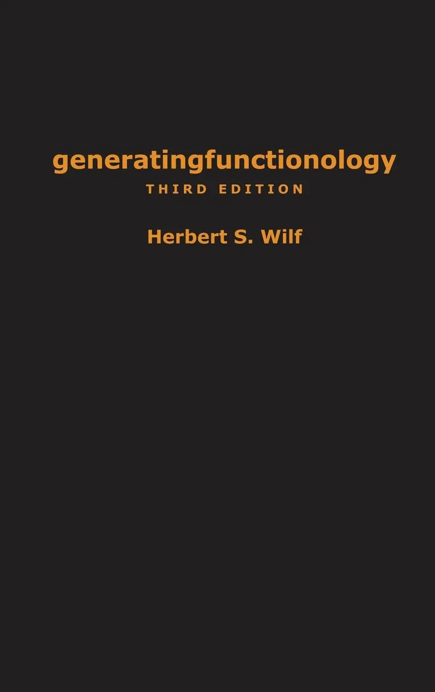 Cover: 9781568812793 | generatingfunctionology | Third Edition | Herbert S. Wilf | Buch