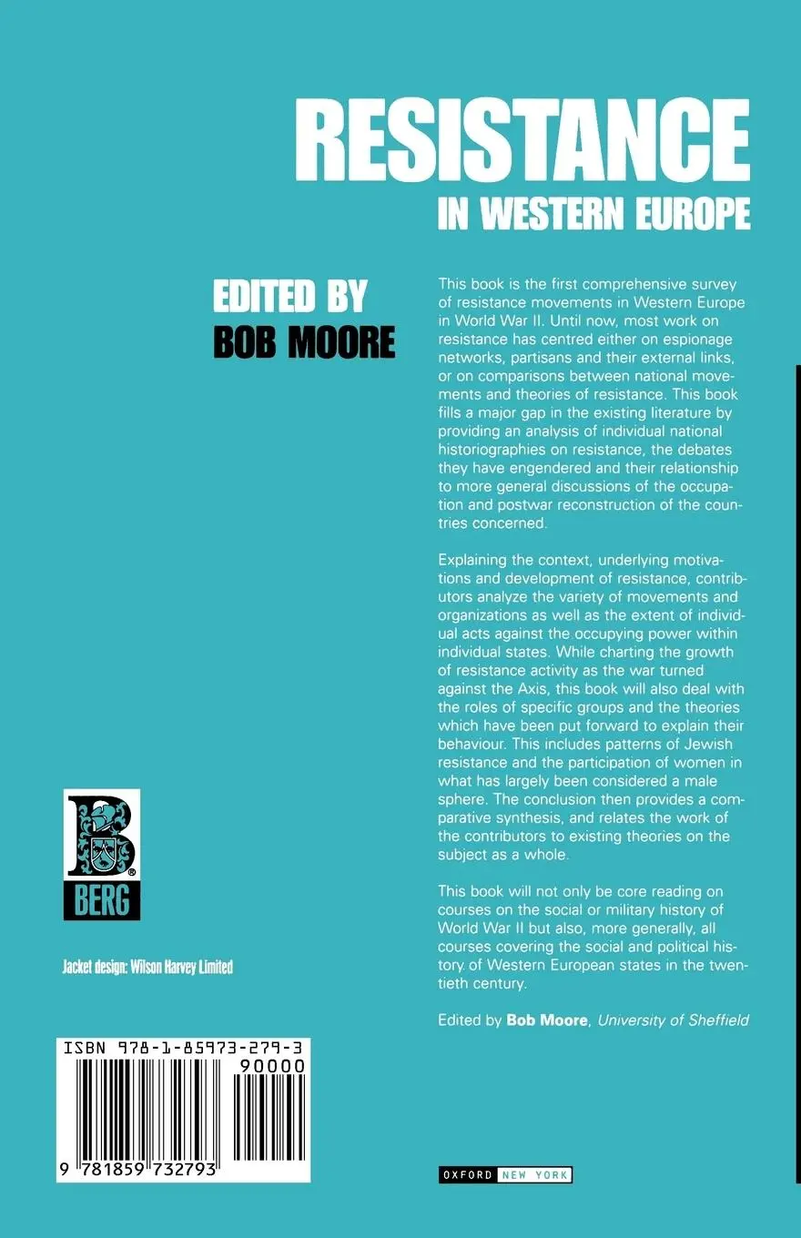 Rückseite: 9781859732793 | Resistance in Western Europe | B. Moore | Taschenbuch | Englisch