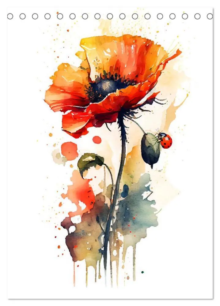 Bild: 9783435882793 | Aquarellmalerei - Blumen und Tiere im Garten (Tischkalender 2025...