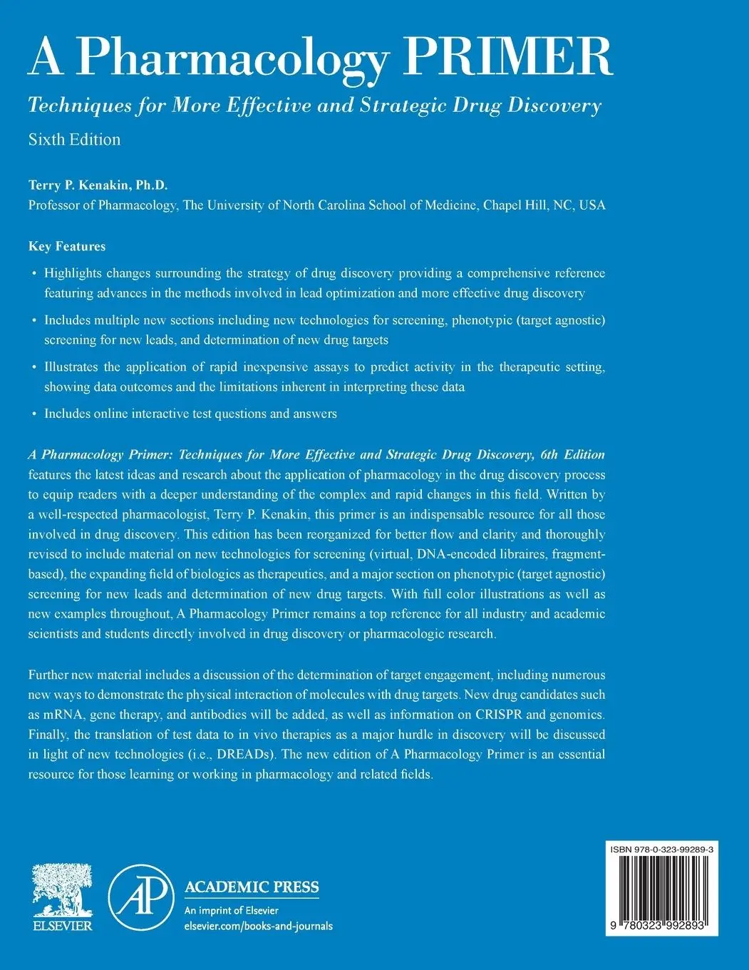 Rückseite: 9780323992893 | A Pharmacology Primer | Terry P. Kenakin | Taschenbuch | Englisch