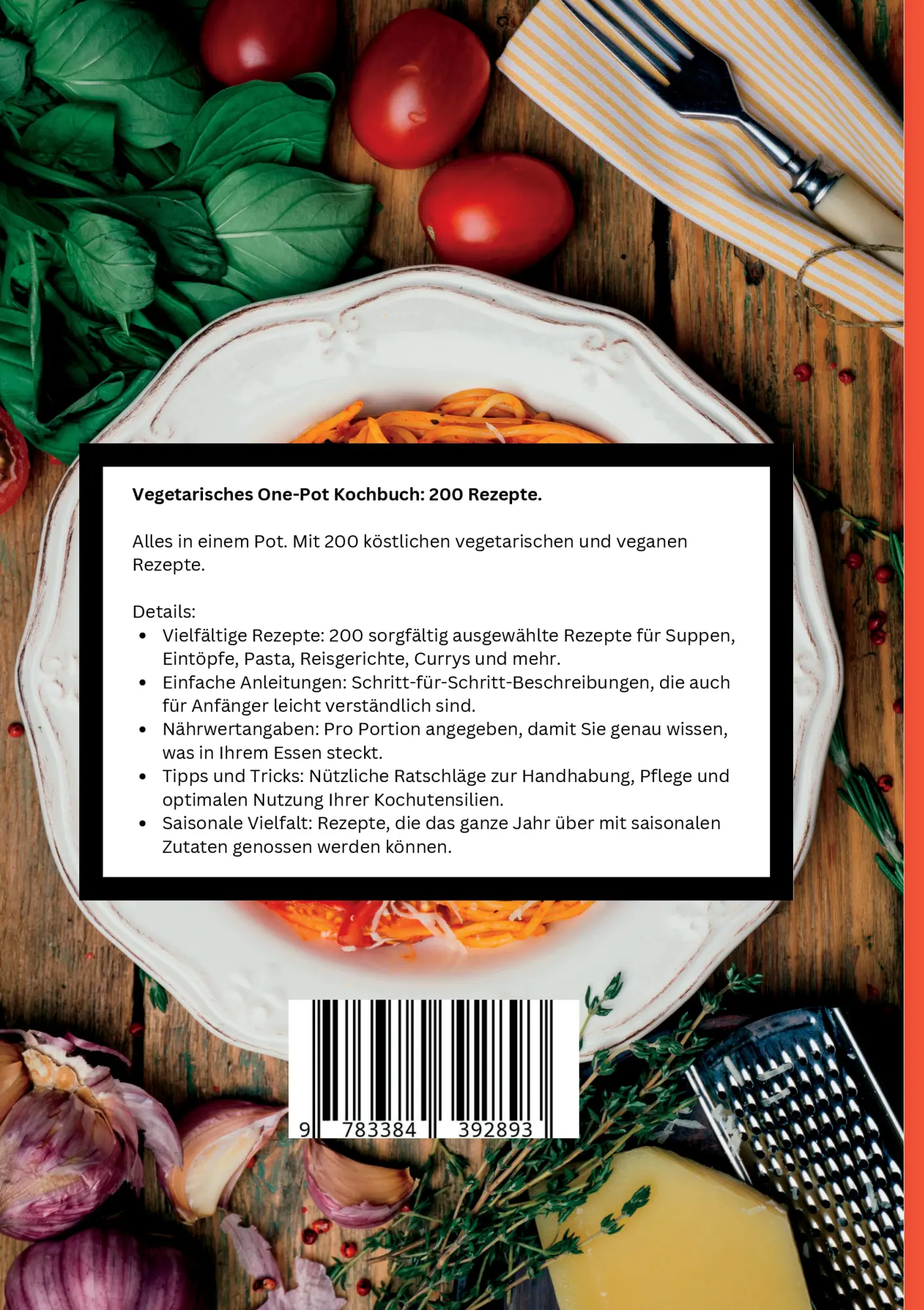 Rückseite: 9783384392893 | One Pot Kochbuch Vegetarisch | Theo Walther | Taschenbuch | 132 S.