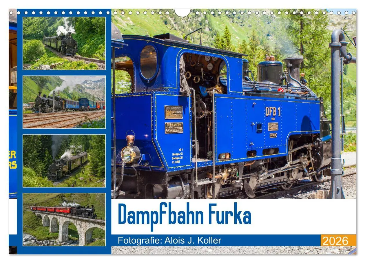 Cover: 9783457892893 | Dampfbahn Furka 2026 (Wandkalender 2026 DIN A3 quer), CALVENDO...