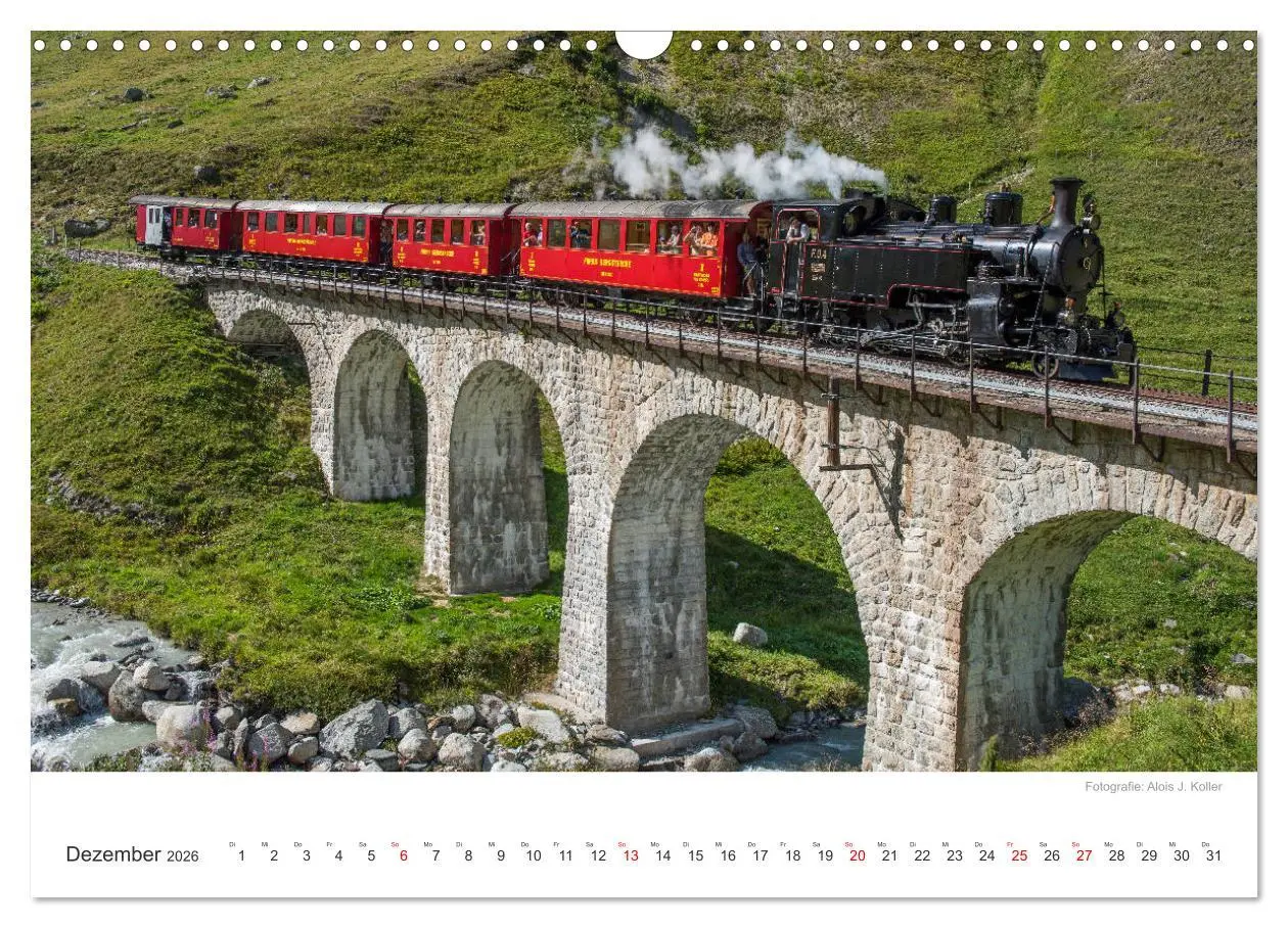 Bild: 9783457892893 | Dampfbahn Furka 2026 (Wandkalender 2026 DIN A3 quer), CALVENDO...