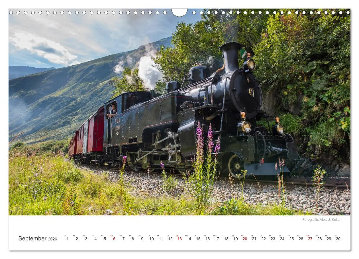 Bild: 9783457892893 | Dampfbahn Furka 2026 (Wandkalender 2026 DIN A3 quer), CALVENDO...