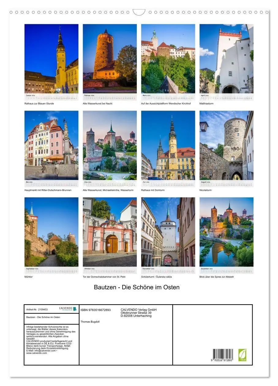 Bild: 9783516672893 | Bautzen - Die Schöne im Osten (Wandkalender 2026 DIN A2 hoch),...