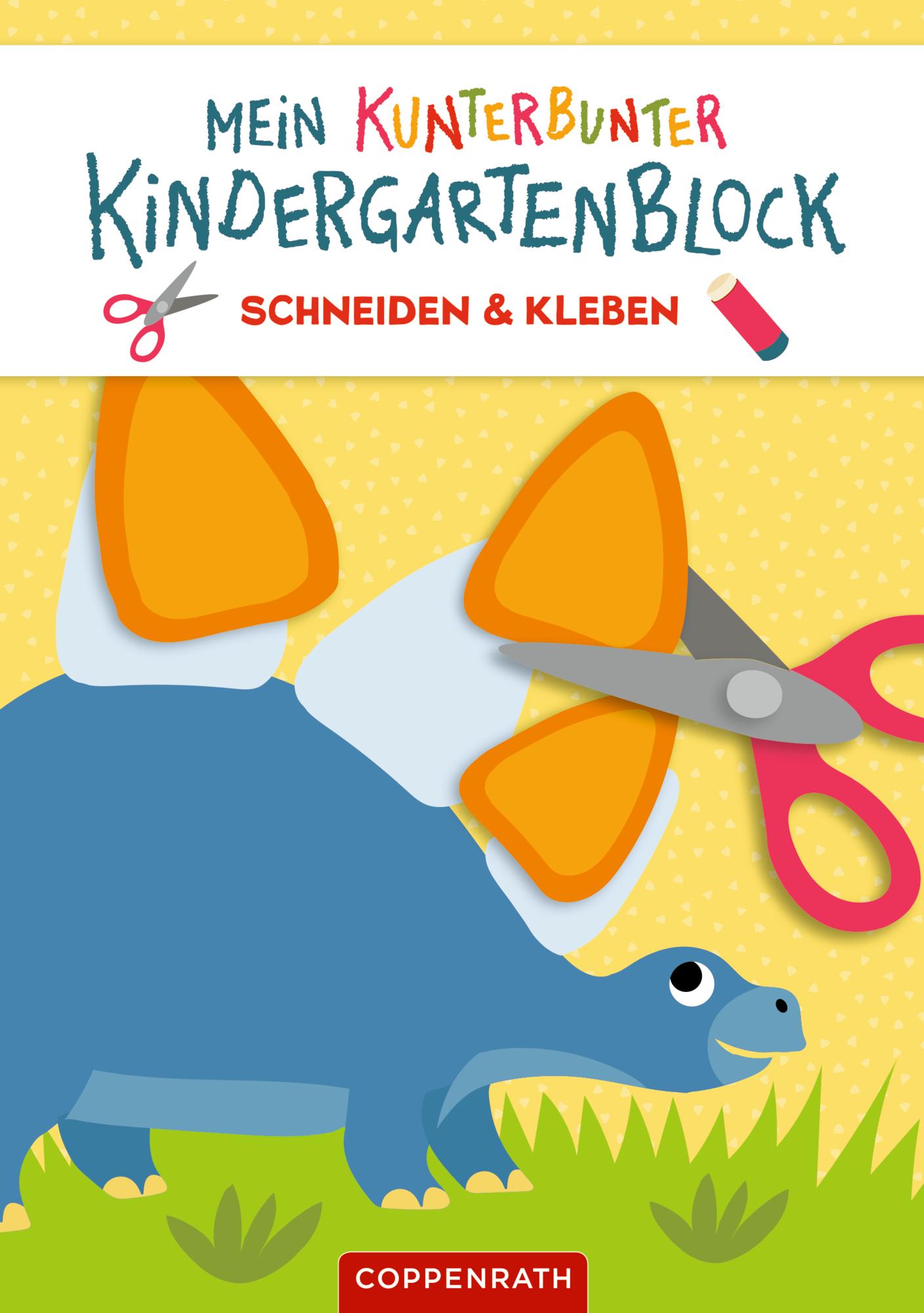 Cover: 9783649642893 | Mein kunterbunter Kindergartenblock | Schneiden &amp; Kleben (Dinosaurier)