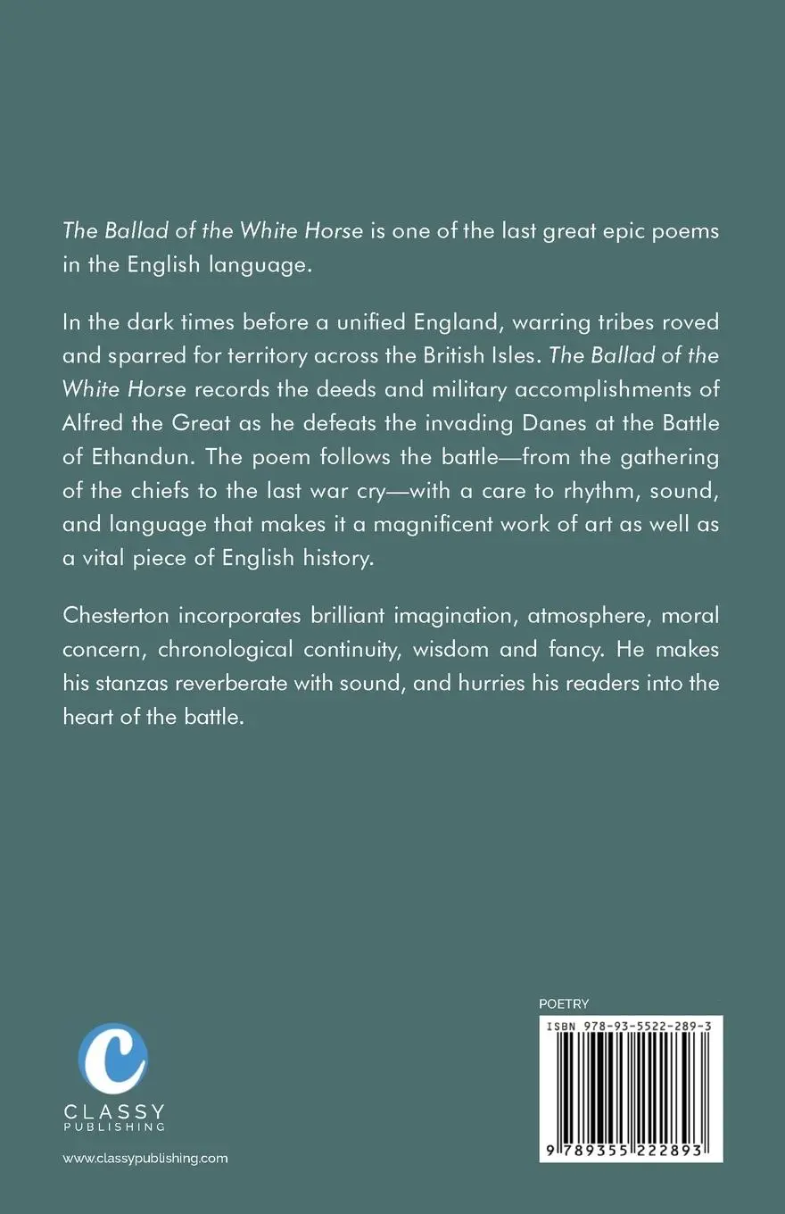 Rückseite: 9789355222893 | The Ballad of the White Horse | G. K. Chesterton | Taschenbuch | 2023