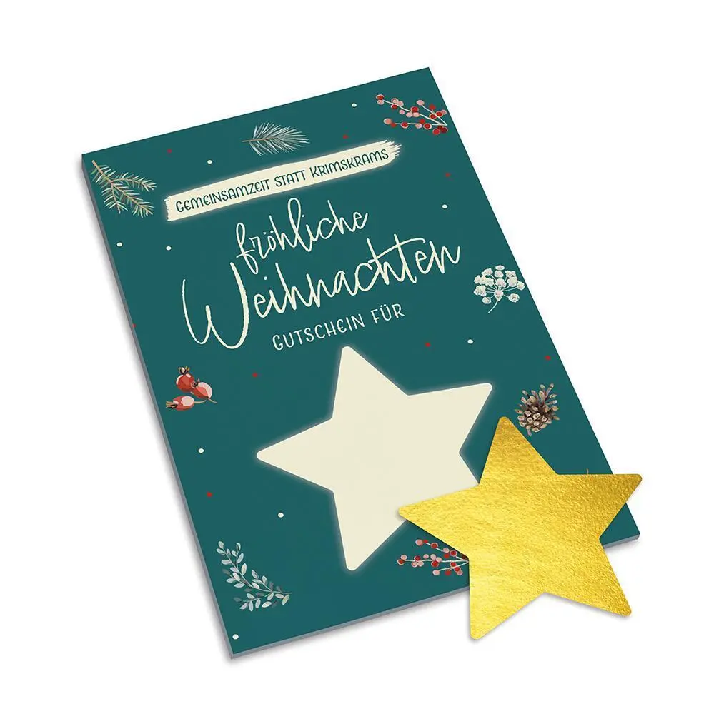 Cover: 4250222932993 | Fröhliche Weihnachten | Gutscheinkarte mit Rubbeletikett | Karten