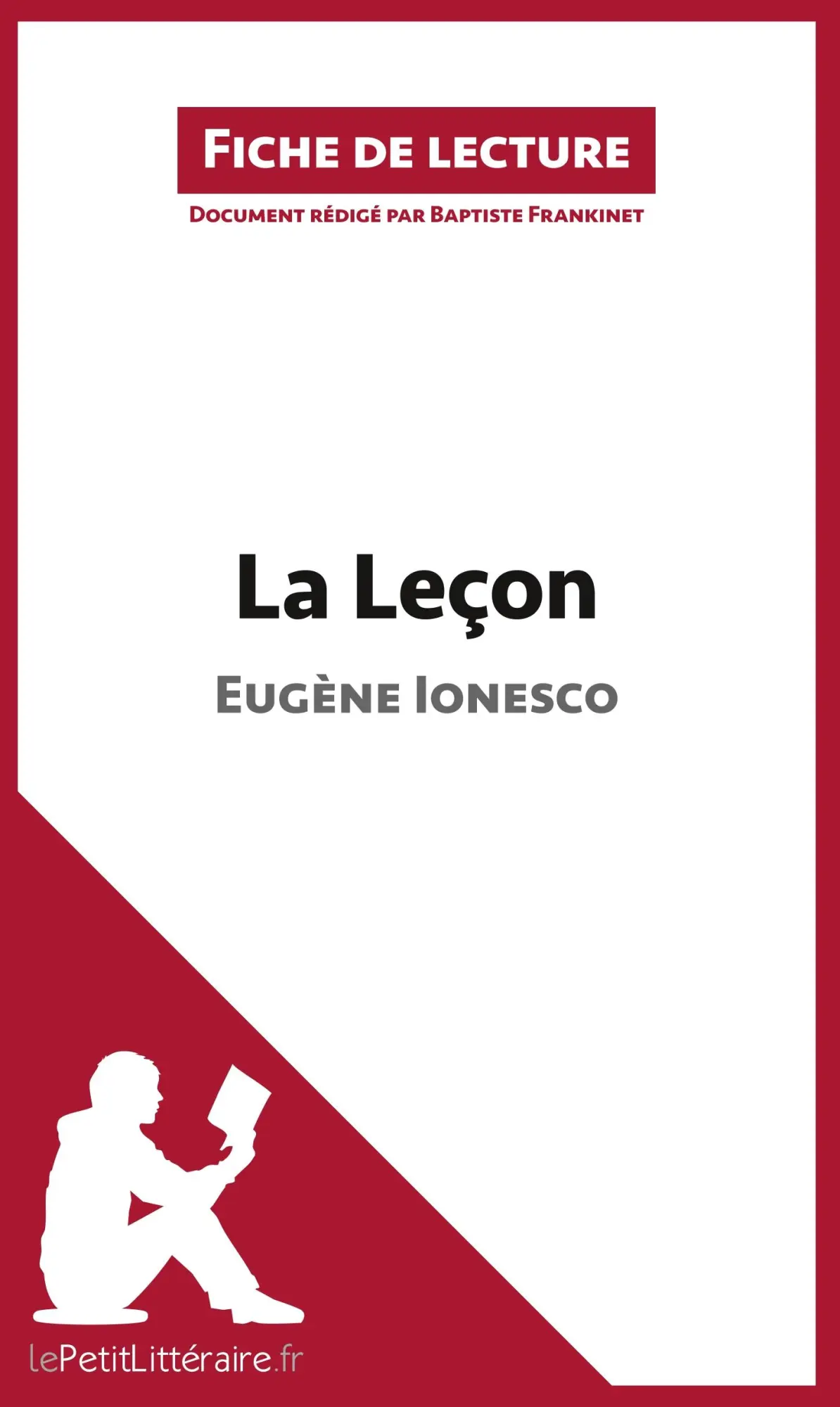 Cover: 9782806212993 | La Leçon de Eugène Ionesco (Fiche de lecture) | Taschenbuch | 24 S.