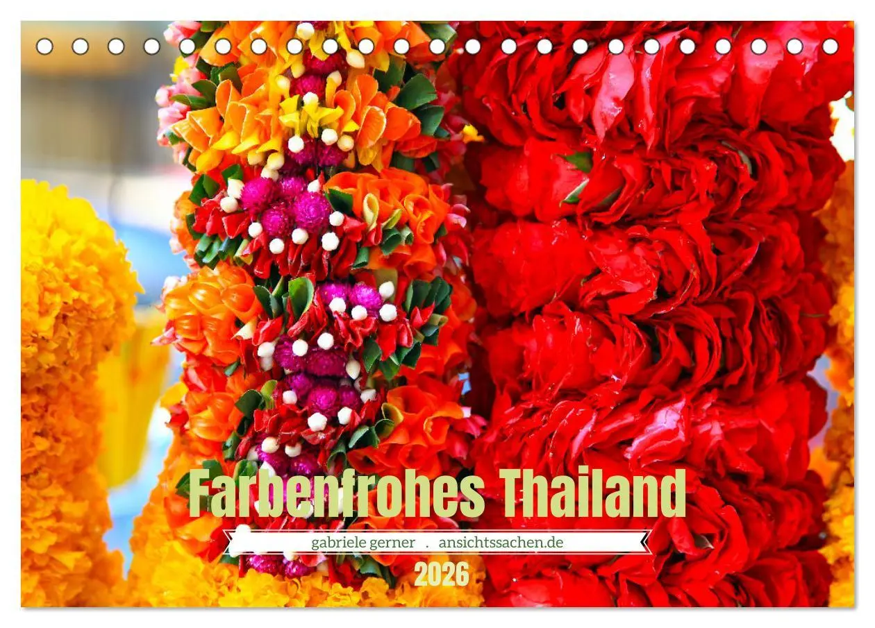 Cover: 9783457572993 | Farbenfrohes Thailand (Tischkalender 2026 DIN A5 quer), CALVENDO...