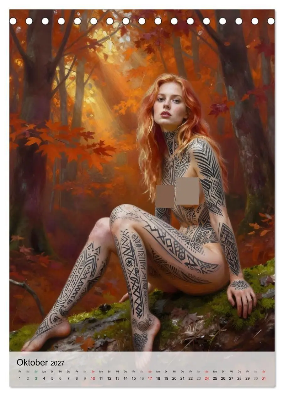 Bild: 9783516793093 | Tattoo Engel (Tischkalender 2027 DIN A5 hoch), CALVENDO Monatskalender