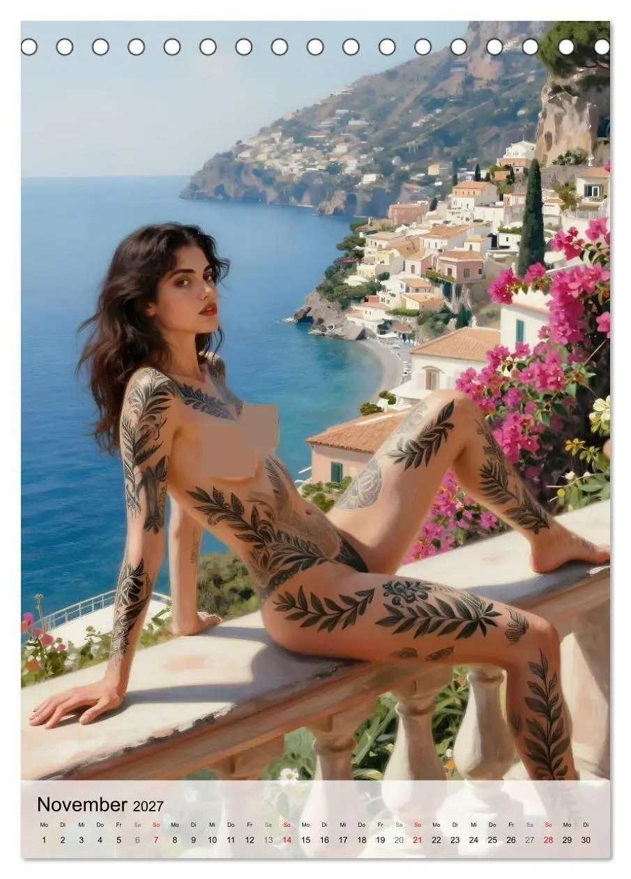 Bild: 9783516793093 | Tattoo Engel (Tischkalender 2027 DIN A5 hoch), CALVENDO Monatskalender
