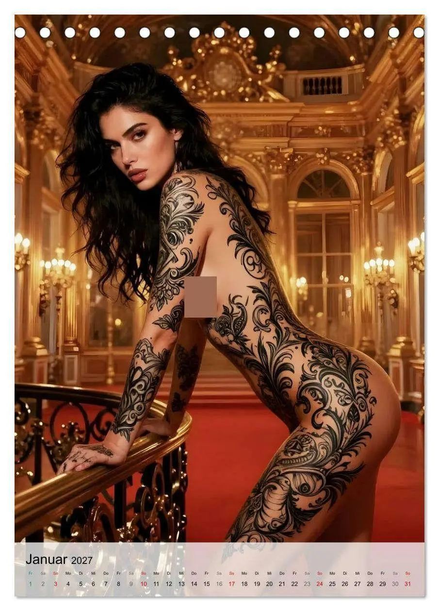 Bild: 9783516793093 | Tattoo Engel (Tischkalender 2027 DIN A5 hoch), CALVENDO Monatskalender