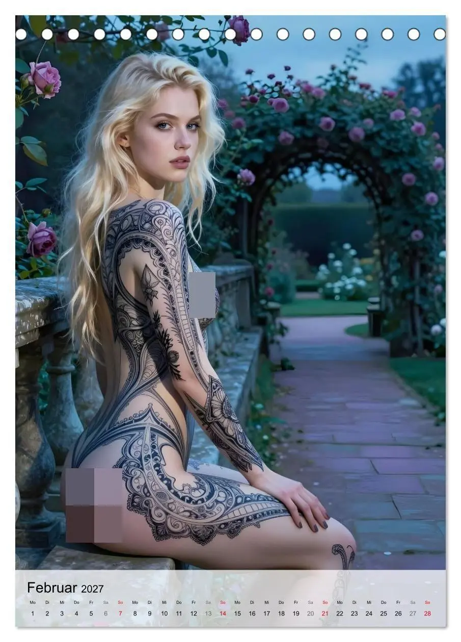 Bild: 9783516793093 | Tattoo Engel (Tischkalender 2027 DIN A5 hoch), CALVENDO Monatskalender