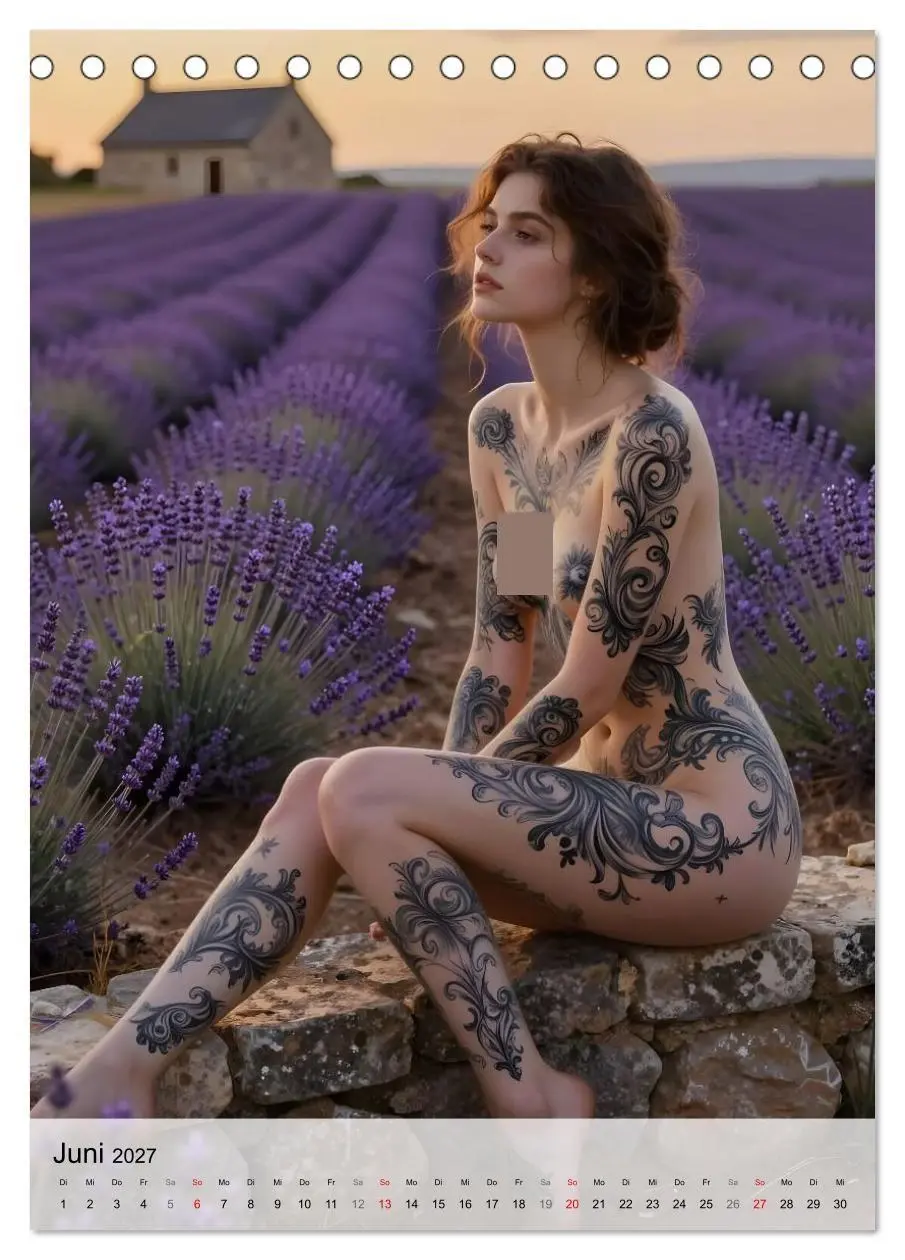 Bild: 9783516793093 | Tattoo Engel (Tischkalender 2027 DIN A5 hoch), CALVENDO Monatskalender